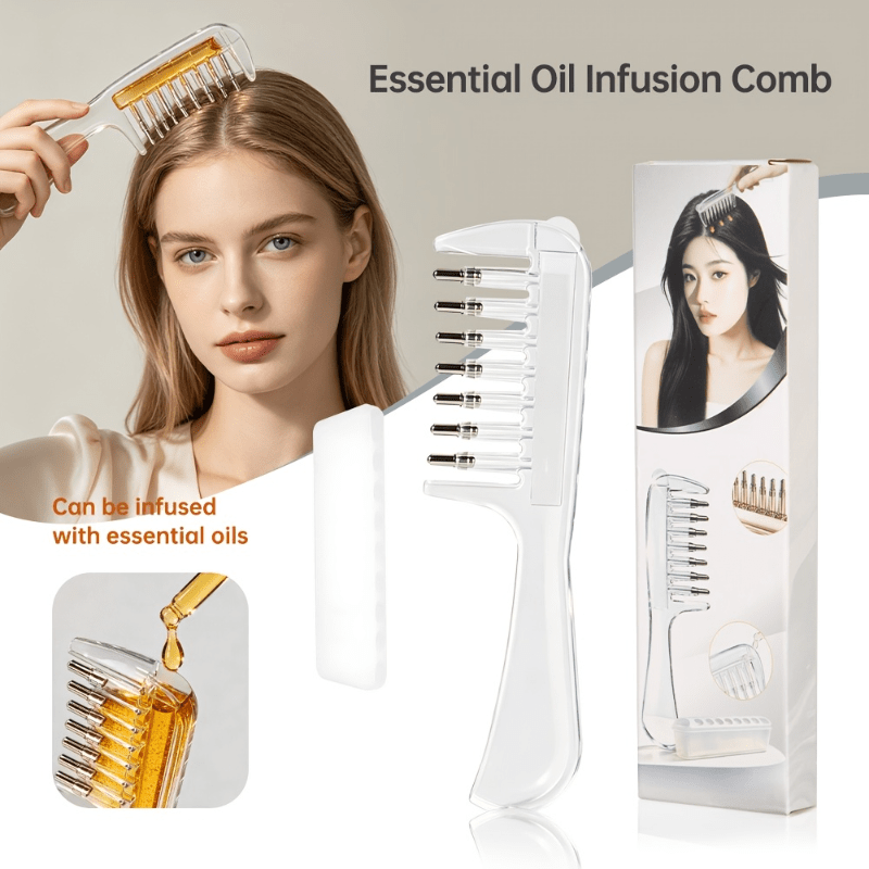Hair Care Tonic - Прозрачная расческа для нанесения эфирных масел,