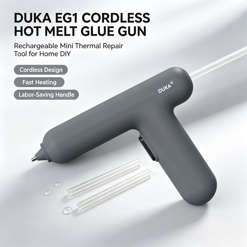 Glue Gun Hair - Электрический клеевой пистолет DUKA EG1, беспроводной